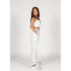 Starfit Gray Star Side Sweat Joggers Size‎ Small Drawstring Lounge Pants Cozy